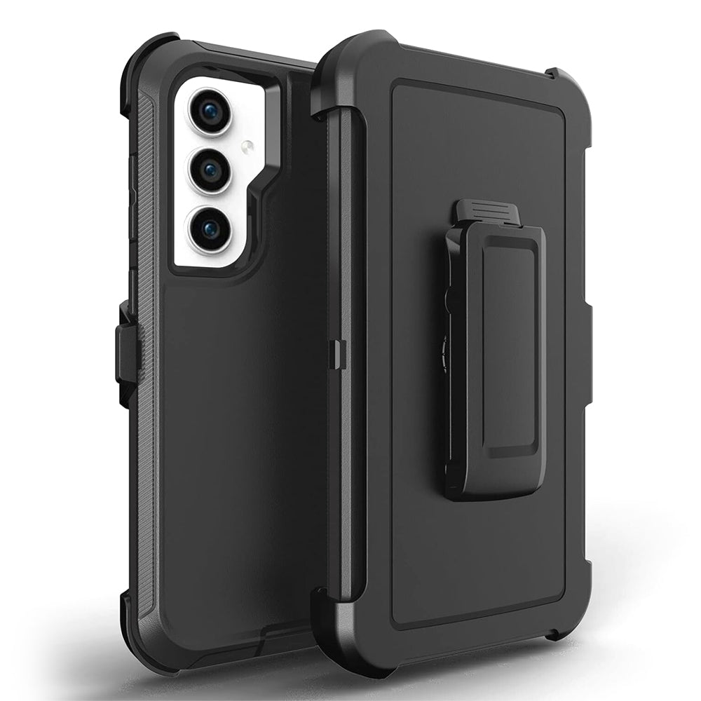 Shockproof Robot Armor Hard Plastic Case Cover with Belt Clip for Samsung Galaxy S25 FE / S26 FE-Black | Crazyparts