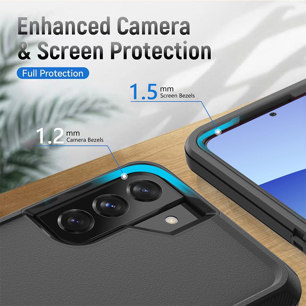 Shockproof Robot Armor Hard Plastic Case Cover with Belt Clip for Samsung Galaxy S25 FE / S26 FE-Black | Crazyparts